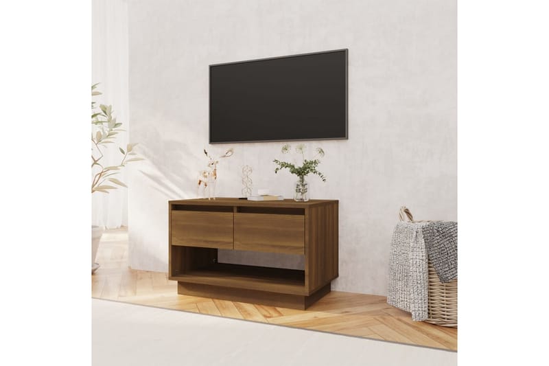 TV-taso ruskea tammi 70x41x44 cm lastulevy - Ruskea - Tv taso & Mediataso