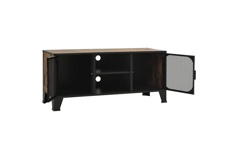 TV-taso rustiikkinen ruskea 105x36x47 cm metalli ja MDF - Ruskea - Huonekalut - TV- & Mediakalusteet - Tv taso & Mediataso