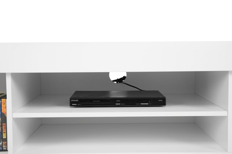 TV-taso Salerno 190 cm Suuri 2 ovea - Valkoinen Korkeakiilto - Huonekalut - TV- & Mediakalusteet - Tv taso & Mediataso