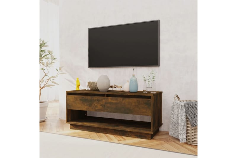 TV-taso savutammi 102x41x44 cm lastulevy - Ruskea - Huonekalut - TV- & Mediakalusteet - Tv taso & Mediataso