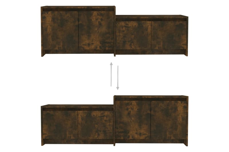 TV-taso savutammi 146,5x35x50 cm lastulevy - Ruskea - Huonekalut - TV- & Mediakalusteet - Tv taso & Mediataso