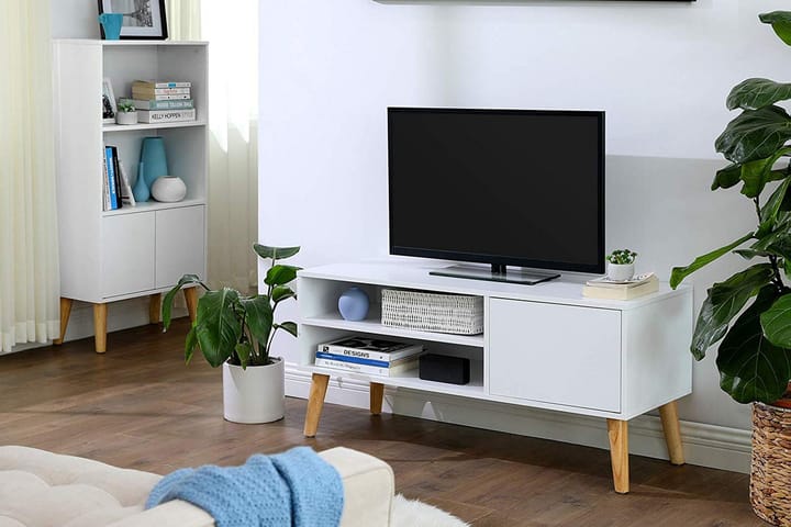 TV-taso Scandinavian 110 cm Valkoinen - Vasagle - Tv taso & Mediataso