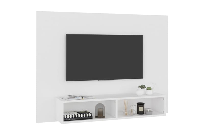 TV-taso seinälle valkoinen 120x23,5x90 cm lastulevy - Valkoinen - Huonekalut - TV- & Mediakalusteet - Tv taso & Mediataso