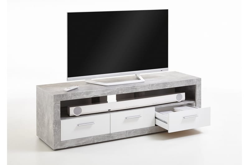 TV-taso Shakesphere 152 cm - Valkoinen/Harmaa - Huonekalut - TV- & Mediakalusteet - Tv taso & Mediataso