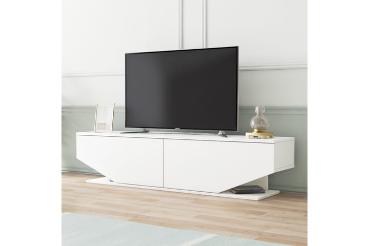 TV-taso Shauma 160 cm - Valkoinen - Tv taso & Mediataso