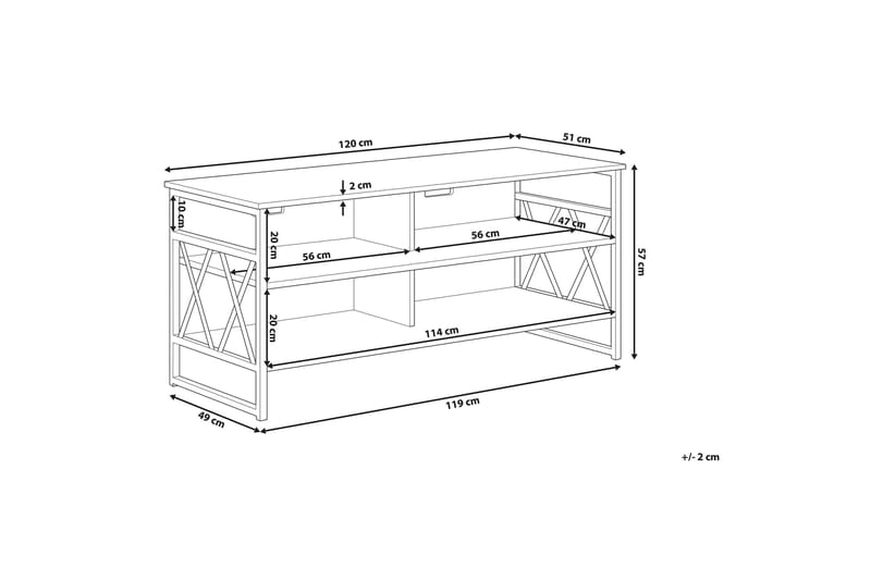 TV-taso Shavina 120 cm - Ruskea - Huonekalut - TV- & Mediakalusteet - Tv taso & Mediataso