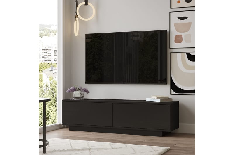 TV-taso Shiphard 140 cm - Musta - Huonekalut - TV- & Mediakalusteet - Tv taso & Mediataso