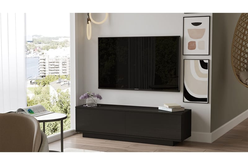 TV-taso Shiphard 140 cm - Musta - Huonekalut - TV- & Mediakalusteet - Tv taso & Mediataso