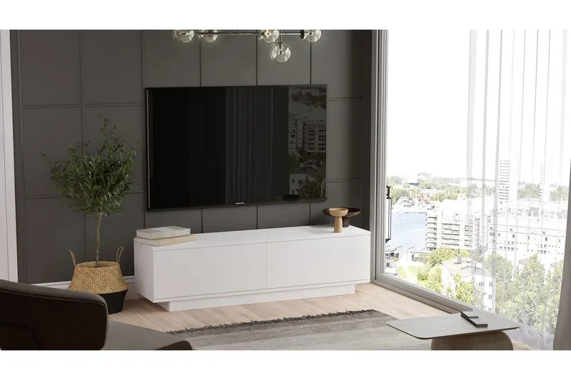 TV-taso Shiphard 140 cm - Valkoinen - Huonekalut - TV- & Mediakalusteet - Tv taso & Mediataso