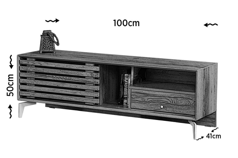 TV-taso Skoglund 100 cm - Huonekalut - TV- & Mediakalusteet - Tv taso & Mediataso