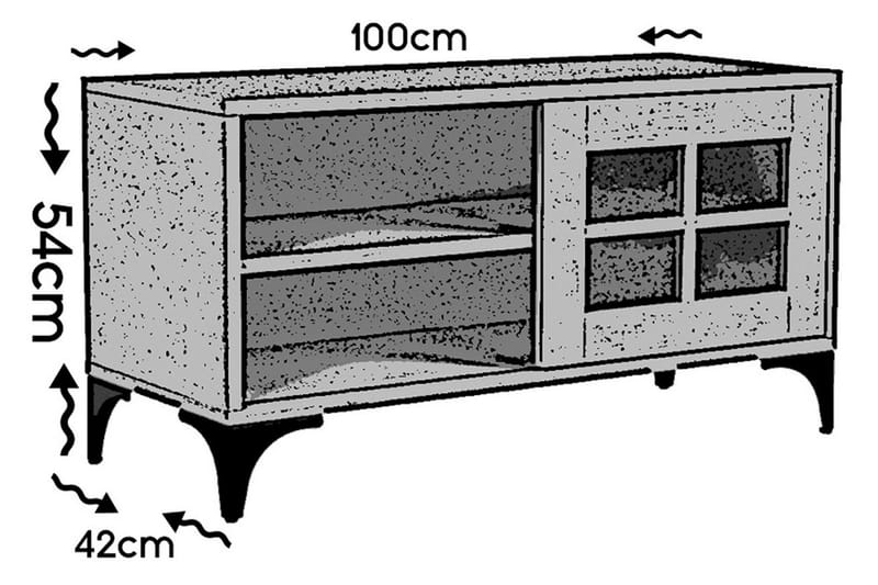TV-taso Skoglund 100 cm - Huonekalut - TV- & Mediakalusteet - Tv taso & Mediataso