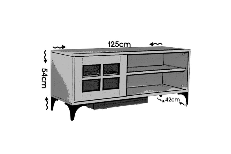 TV-taso Skoglund 125 cm - Huonekalut - TV- & Mediakalusteet - Tv taso & Mediataso