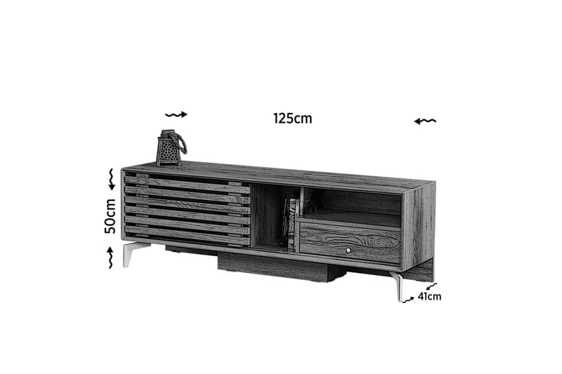 TV-taso Skoglund 125 cm - Huonekalut - TV- & Mediakalusteet - Tv taso & Mediataso