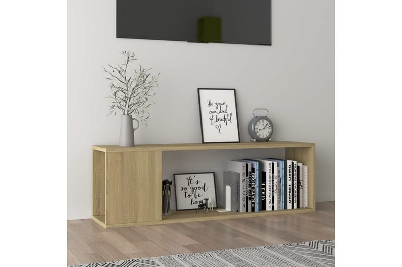 TV-taso Sonoma-tammi 100x24x32 cm lastulevy - Ruskea - Huonekalut - TV- & Mediakalusteet - Tv taso & Mediataso