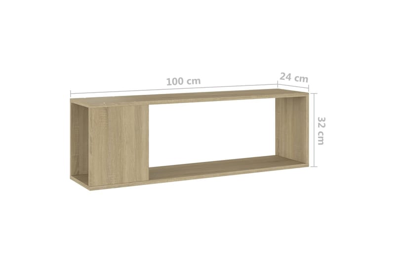 TV-taso Sonoma-tammi 100x24x32 cm lastulevy - Ruskea - Huonekalut - TV- & Mediakalusteet - Tv taso & Mediataso