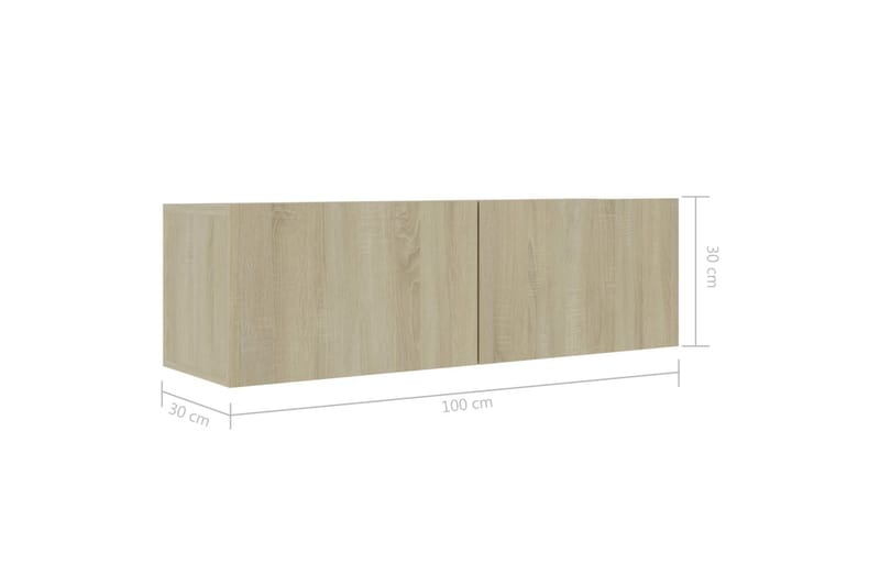 TV-taso Sonoma-tammi 100x30x30 cm lastulevy - Huonekalut - TV- & Mediakalusteet - Tv taso & Mediataso