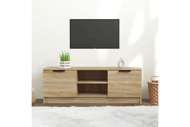 TV-taso Sonoma-tammi 102x35x36,5 cm tekninen puu - Ruskea - Huonekalut - TV- & Mediakalusteet - Tv taso & Mediataso