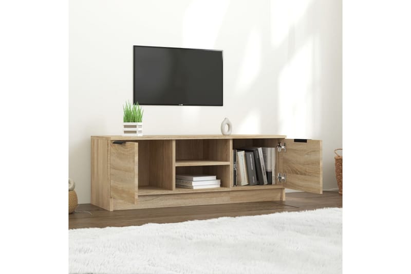 TV-taso Sonoma-tammi 102x35x36,5 cm tekninen puu - Ruskea - Huonekalut - TV- & Mediakalusteet - Tv taso & Mediataso
