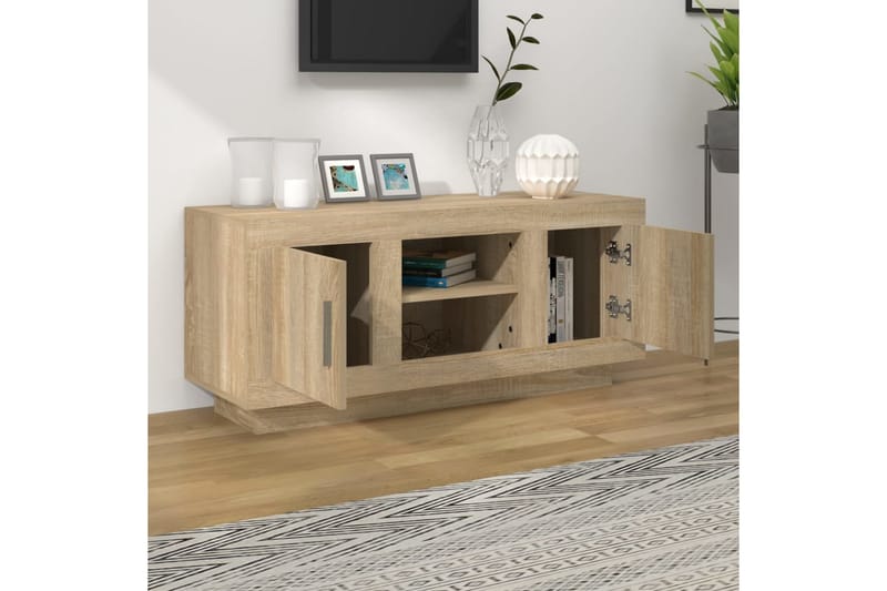 TV-taso Sonoma-tammi 102x35x45 cm tekninen puu - Ruskea - Huonekalut - TV- & Mediakalusteet - Tv taso & Mediataso
