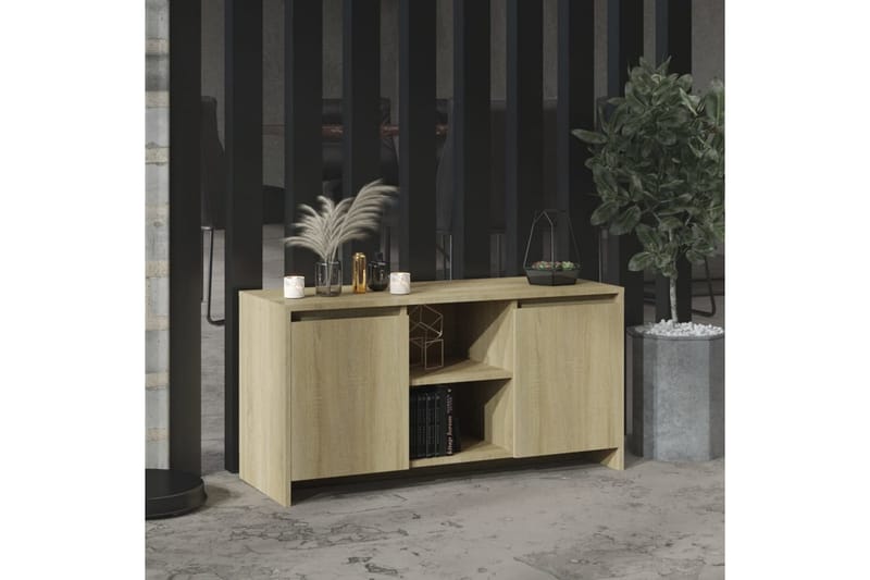 TV-taso Sonoma-tammi 102x37,5x52,5 cm lastulevy - Ruskea - Huonekalut - TV- & Mediakalusteet - Tv taso & Mediataso