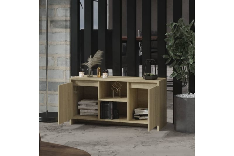 TV-taso Sonoma-tammi 102x37,5x52,5 cm lastulevy - Ruskea - Huonekalut - TV- & Mediakalusteet - Tv taso & Mediataso