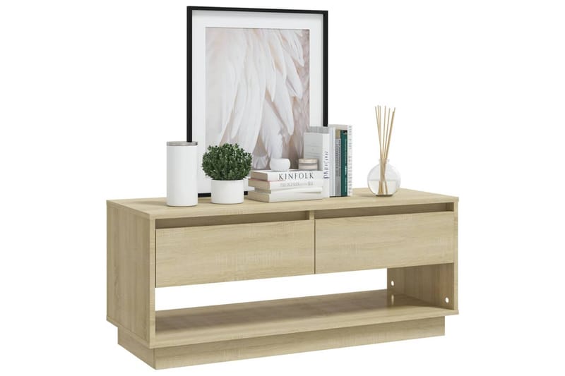 TV-taso Sonoma-tammi 102x41x44 cm lastulevy - Beige - Huonekalut - TV- & Mediakalusteet - Tv taso & Mediataso