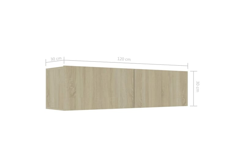 TV-taso Sonoma-tammi 120x30x30 cm lastulevy - Huonekalut - TV- & Mediakalusteet - Tv taso & Mediataso