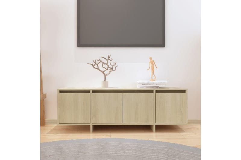 TV-taso Sonoma tammi 120x30x40,5 cm lastulevy - Beige - Tv taso & Mediataso