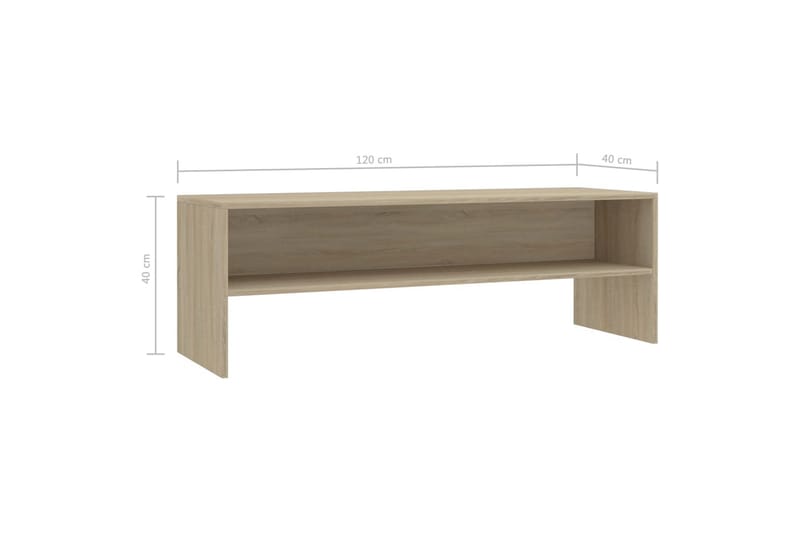 TV-taso Sonoma tammi 120x40x40 cm lastulevy - Ruskea - Huonekalut - TV- & Mediakalusteet - Tv taso & Mediataso