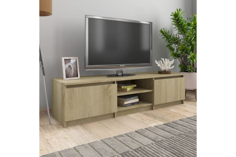 TV-taso Sonoma-tammi 140x40x35,5 cm lastulevy - Ruskea - Huonekalut - TV- & Mediakalusteet - Tv taso & Mediataso