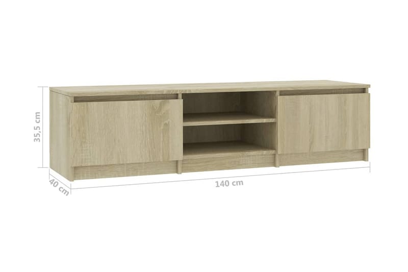 TV-taso Sonoma-tammi 140x40x35,5 cm lastulevy - Ruskea - Huonekalut - TV- & Mediakalusteet - Tv taso & Mediataso