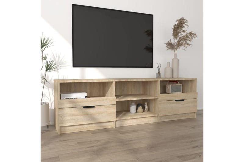 TV-taso Sonoma-tammi 150x33,5x45 cm tekninen puu - Ruskea - Huonekalut - TV- & Mediakalusteet - Tv taso & Mediataso