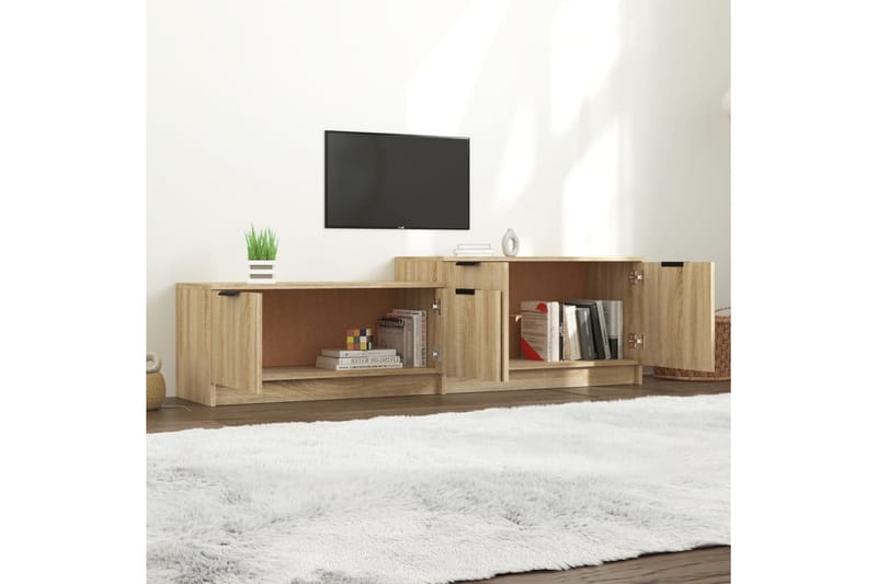 TV-taso Sonoma-tammi 158,5x36x45 cm tekninen puu - Ruskea - Huonekalut - TV- & Mediakalusteet - Tv taso & Mediataso