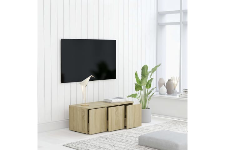 TV-taso Sonoma-tammi 80x34x30 cm lastulevy - Tv taso & Mediataso
