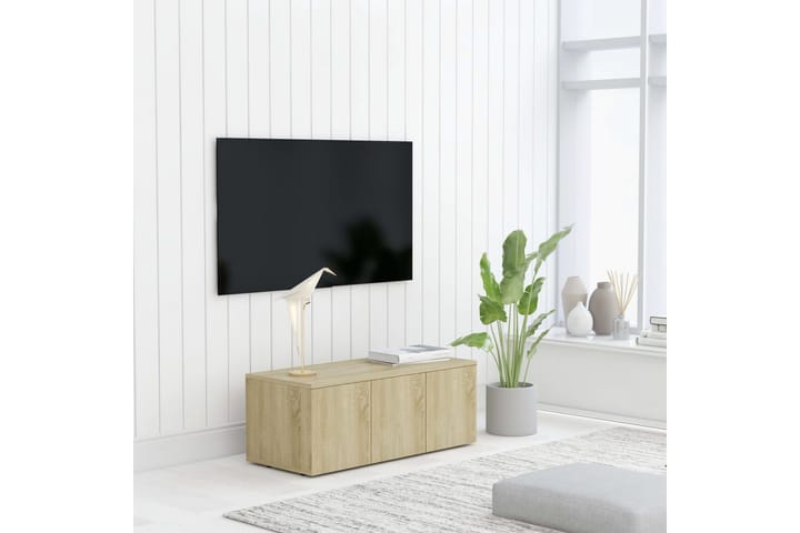 TV-taso Sonoma-tammi 80x34x30 cm lastulevy - Tv taso & Mediataso