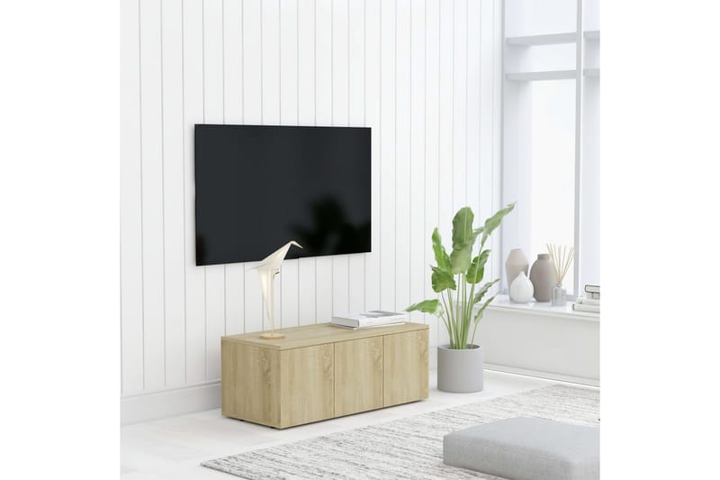 TV-taso Sonoma-tammi 80x34x30 cm lastulevy - Huonekalut - TV- & Mediakalusteet - Tv taso & Mediataso