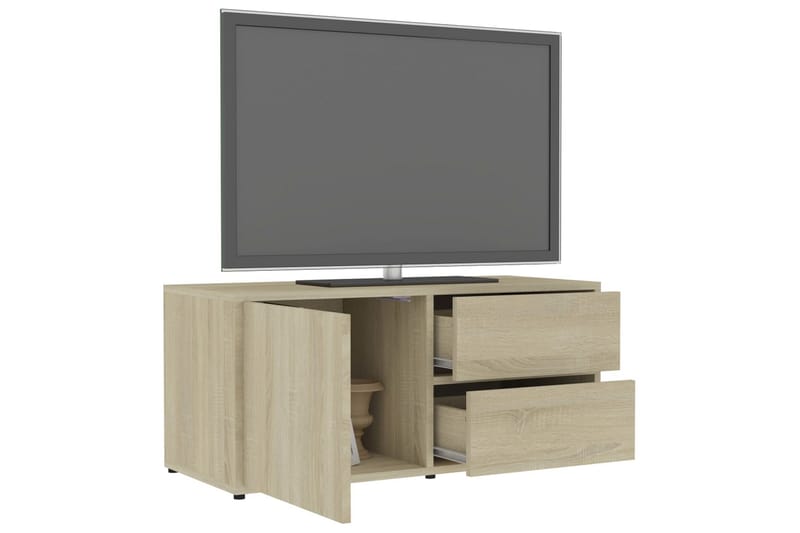 TV-taso Sonoma-tammi 80x34x36 cm lastulevy - Huonekalut - TV- & Mediakalusteet - Tv taso & Mediataso