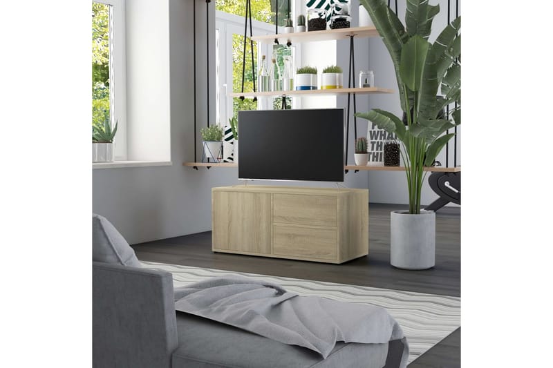 TV-taso Sonoma-tammi 80x34x36 cm lastulevy - Huonekalut - TV- & Mediakalusteet - Tv taso & Mediataso