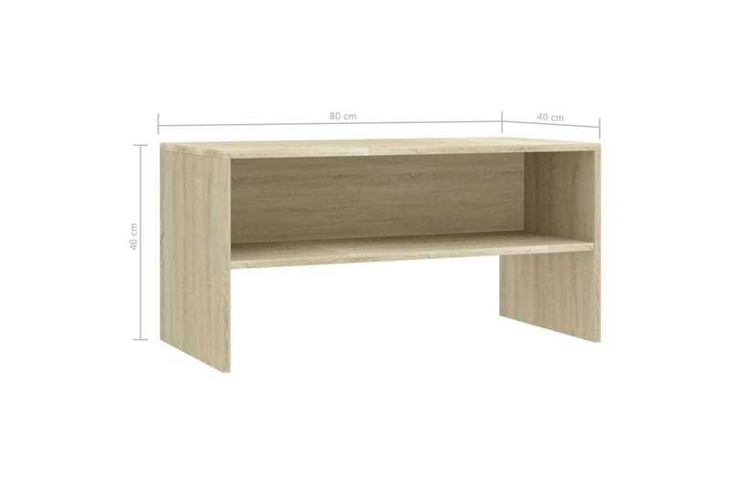 TV-taso Sonoma tammi 80x40x40 cm lastulevy - Ruskea - Huonekalut - TV- & Mediakalusteet - Tv taso & Mediataso