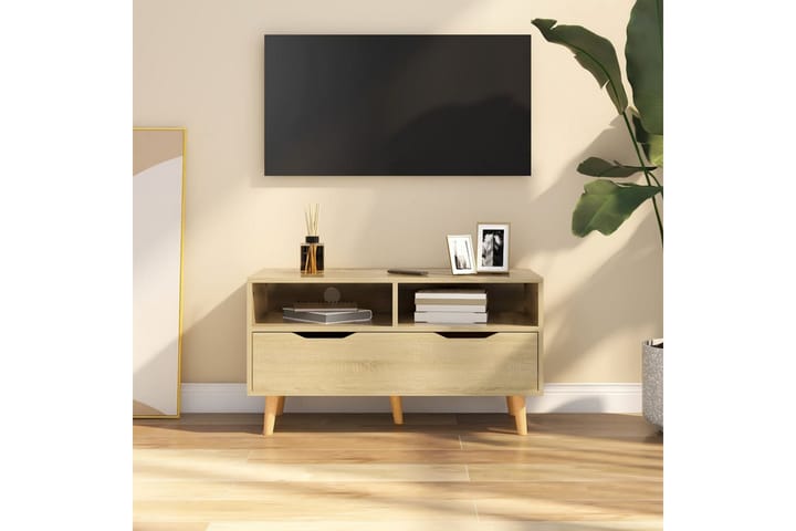 TV-taso Sonoma-tammi 90x40x48,5 cm lastulevy - Tv taso & Mediataso