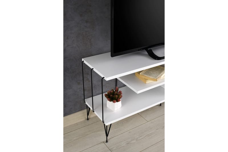 TV-taso Steinhagen 120 cm - Valkoinen - Huonekalut - TV- & Mediakalusteet - Tv taso & Mediataso
