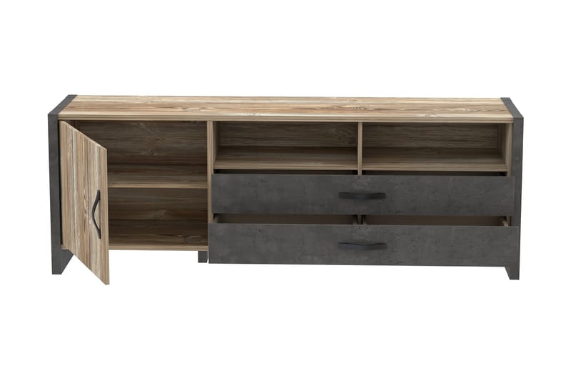 TV-taso Strelcha 190 cm - Ruskea/Harmaa - Huonekalut - TV- & Mediakalusteet - Tv taso & Mediataso