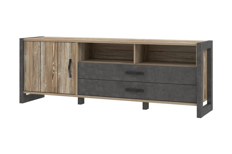 TV-taso Strelcha 190 cm - Ruskea/Harmaa - Huonekalut - TV- & Mediakalusteet - Tv taso & Mediataso