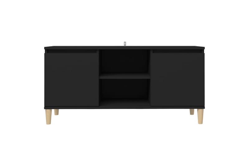 TV-taso täyspuiset jalat musta 103,5x35x50 cm - Musta - Huonekalut - TV- & Mediakalusteet - Tv taso & Mediataso