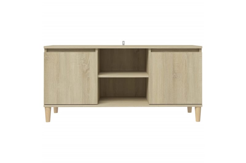 TV-taso täyspuiset jalat Sonoma-tammi 103,5x35x50 cm - Ruskea - Huonekalut - TV- & Mediakalusteet - Tv taso & Mediataso