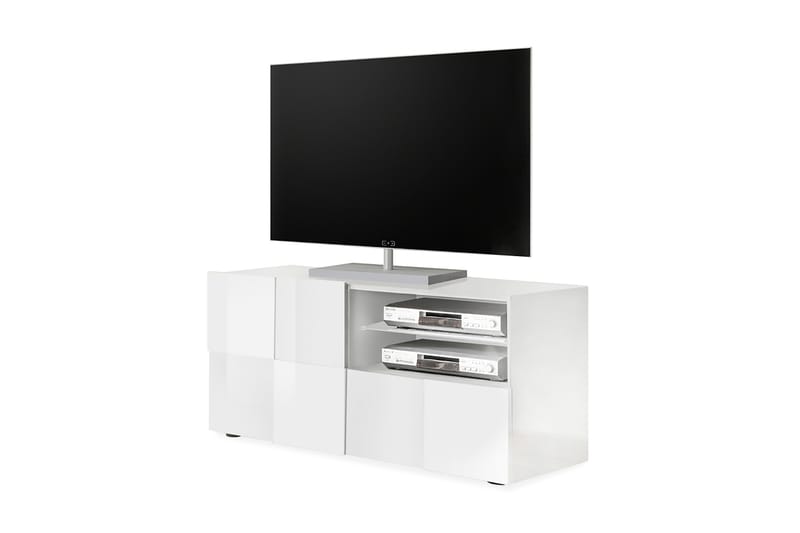 TV-taso Tabor 121 cm - Valkoinen Korkeakiilto - Huonekalut - TV- & Mediakalusteet - Tv taso & Mediataso