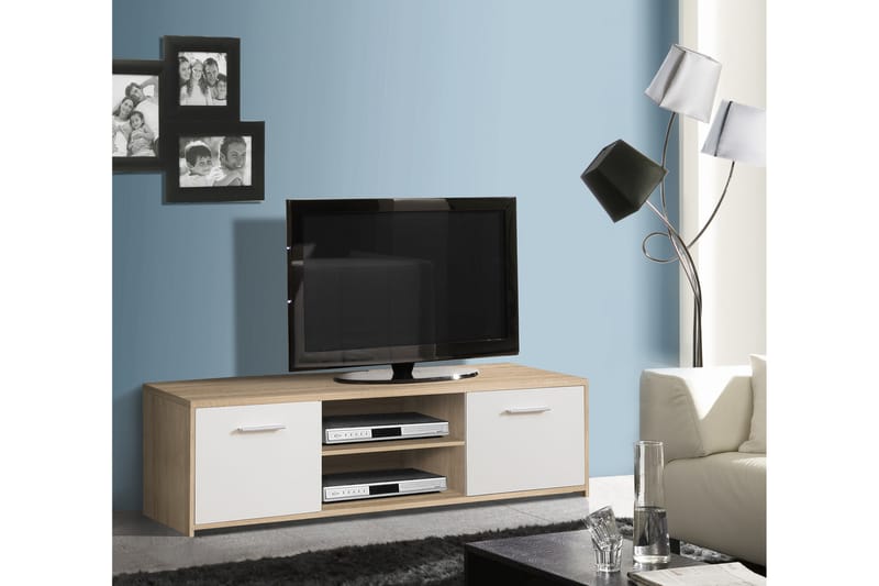 TV-taso Tiffannee 136 cm - Ruskea/Valkoinen - Huonekalut - TV- & Mediakalusteet - Tv taso & Mediataso