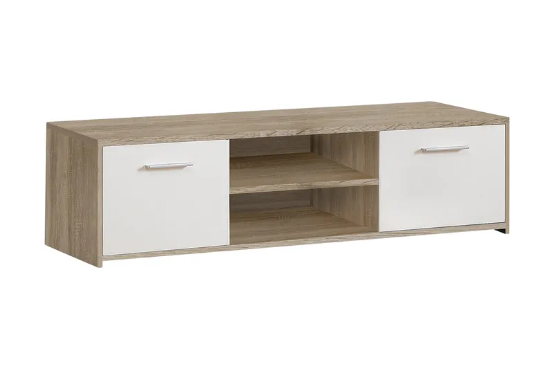 TV-taso Tiffannee 136 cm, Ruskea/Valkoinen