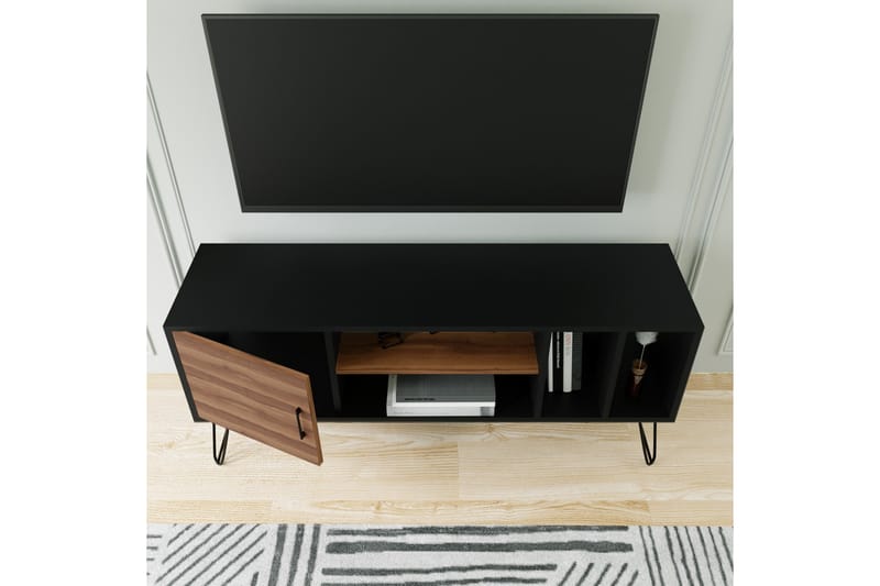 TV-taso TISSELT 150 cm - Musta/Ruskea - Huonekalut - TV- & Mediakalusteet - Tv taso & Mediataso
