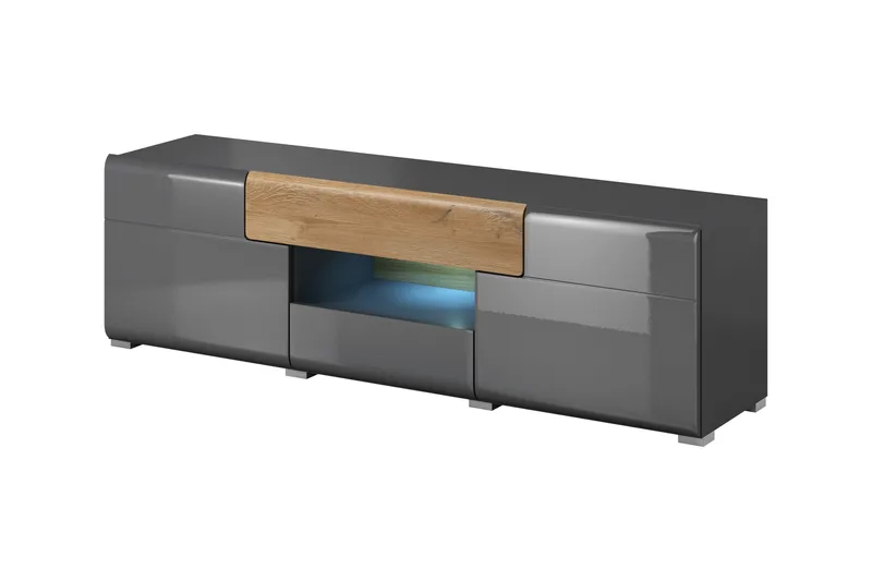 TV-taso Torrao 159 cm, Antrasiitti/Luonnonväri